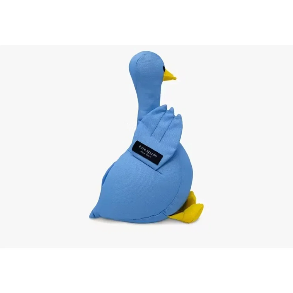 Kate Spade‎ New York Blue Duck Goose Dog Pet Plush Squeaky Chew Toy NWT